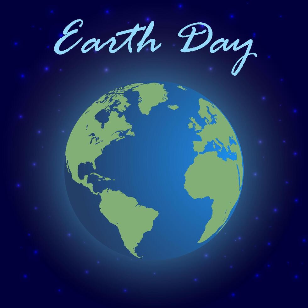 Planet Eearth day vector banner  poster template