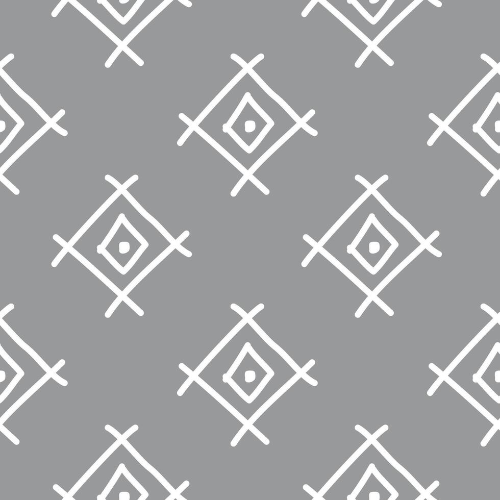 Hand drawn ethnic boho style vector seamless pattern