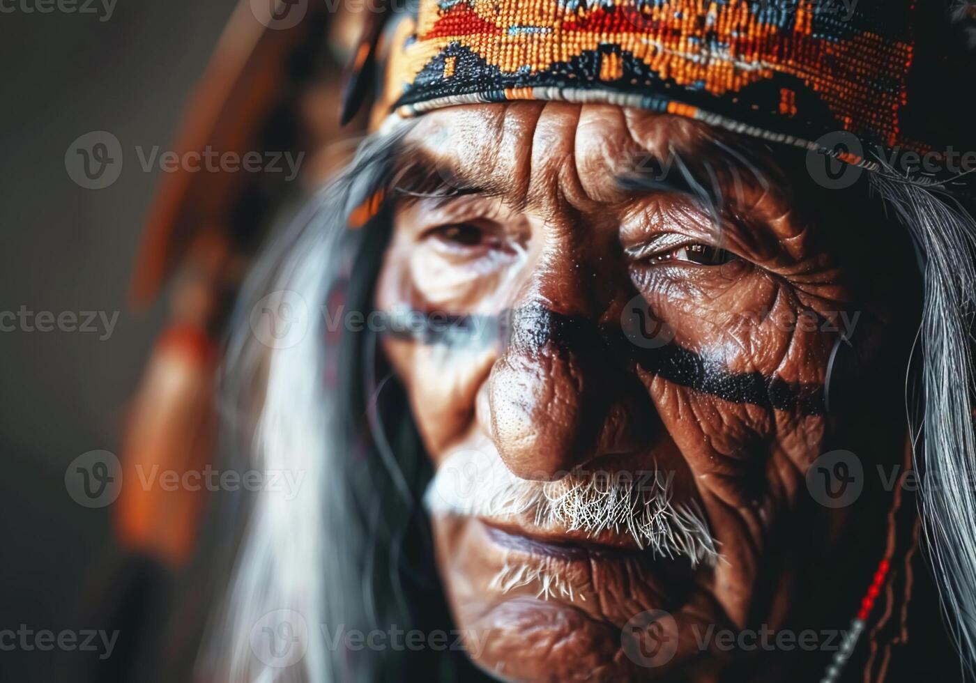 AI generated International day of the world's indigenous people. photo