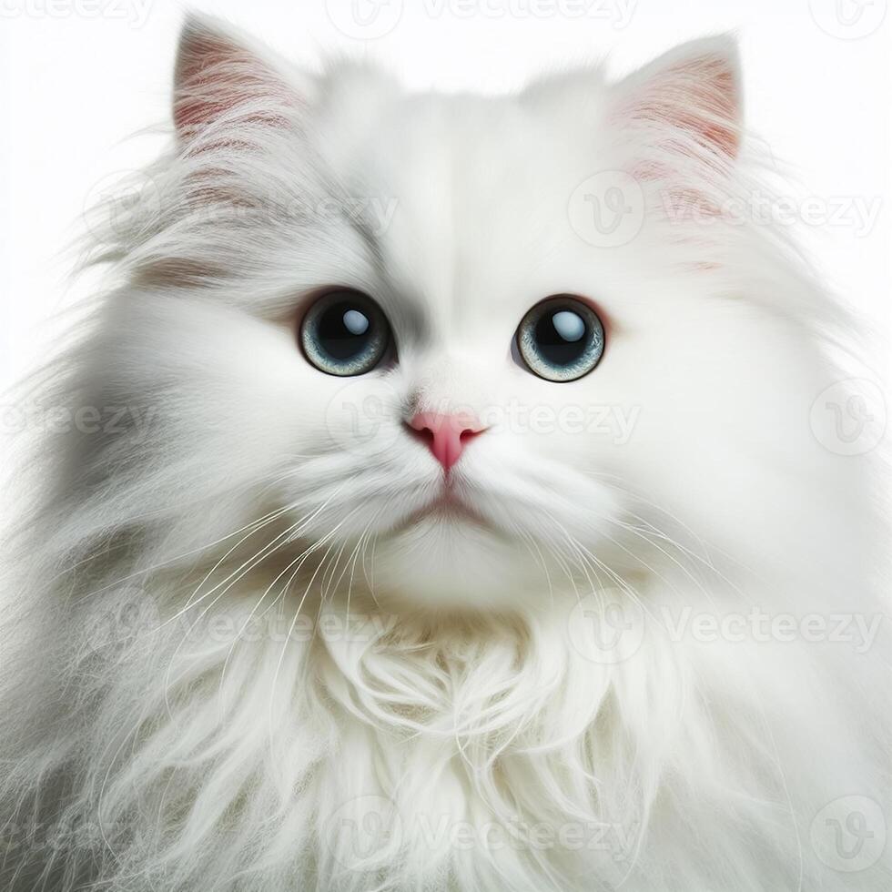 AI generated Adorable and furry persian cat photo