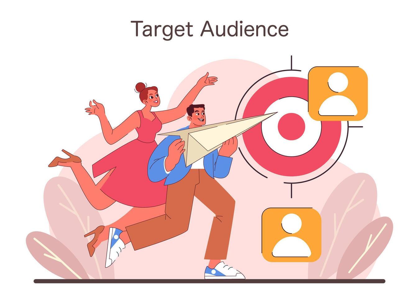 Target Audience concept. Flat vector illustration