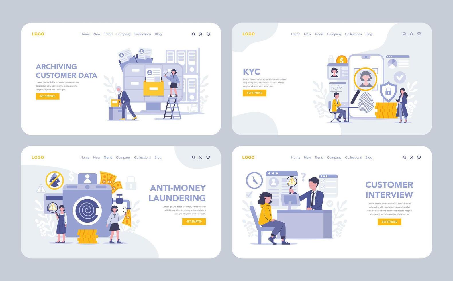 kyc concepto. plano vector ilustración.