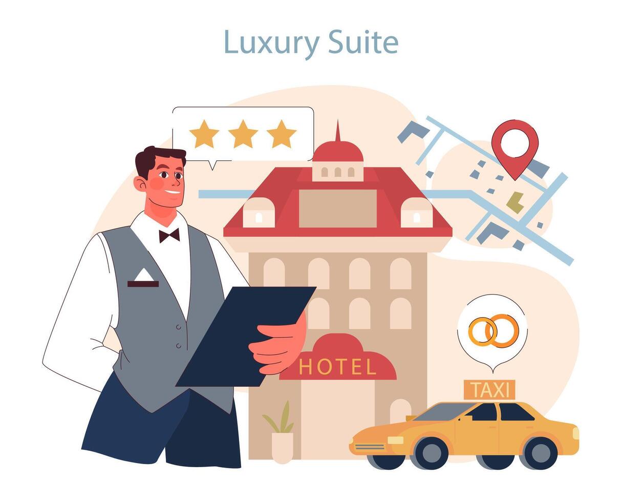 Luxury Suite concept. vector