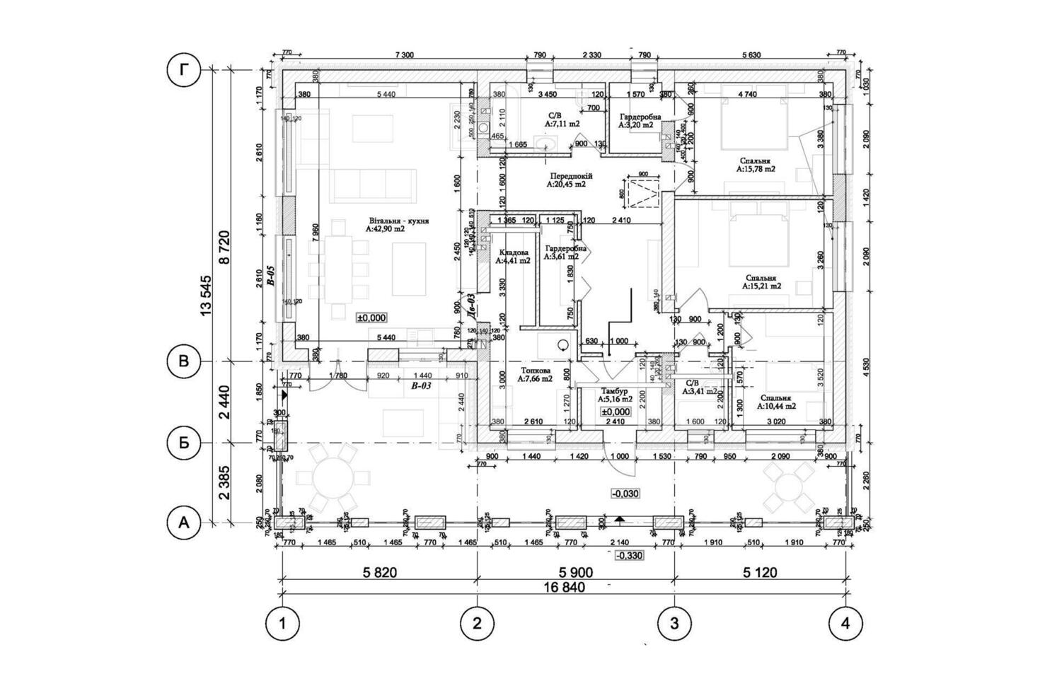 Detailed architectural private house floor plan, apartment layout, blueprint. Vector illustration