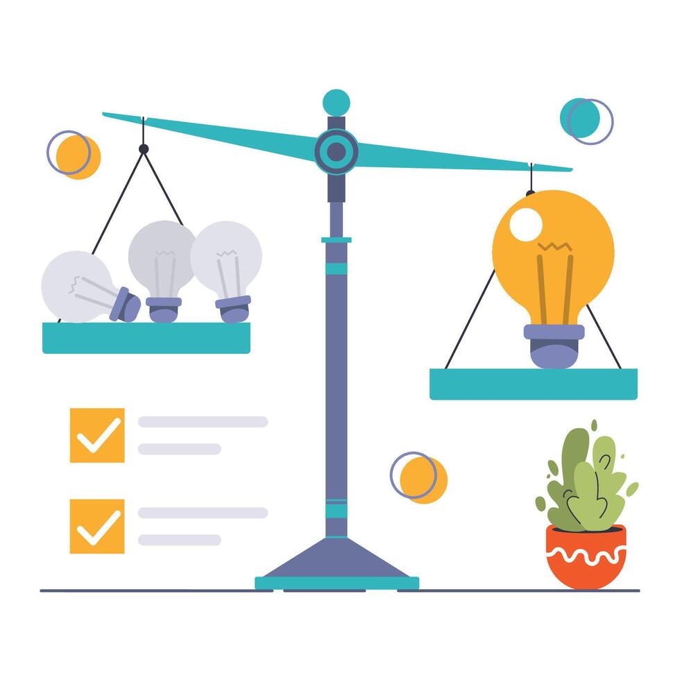 Competitive advantage. Advertising and marketing business strategy. vector