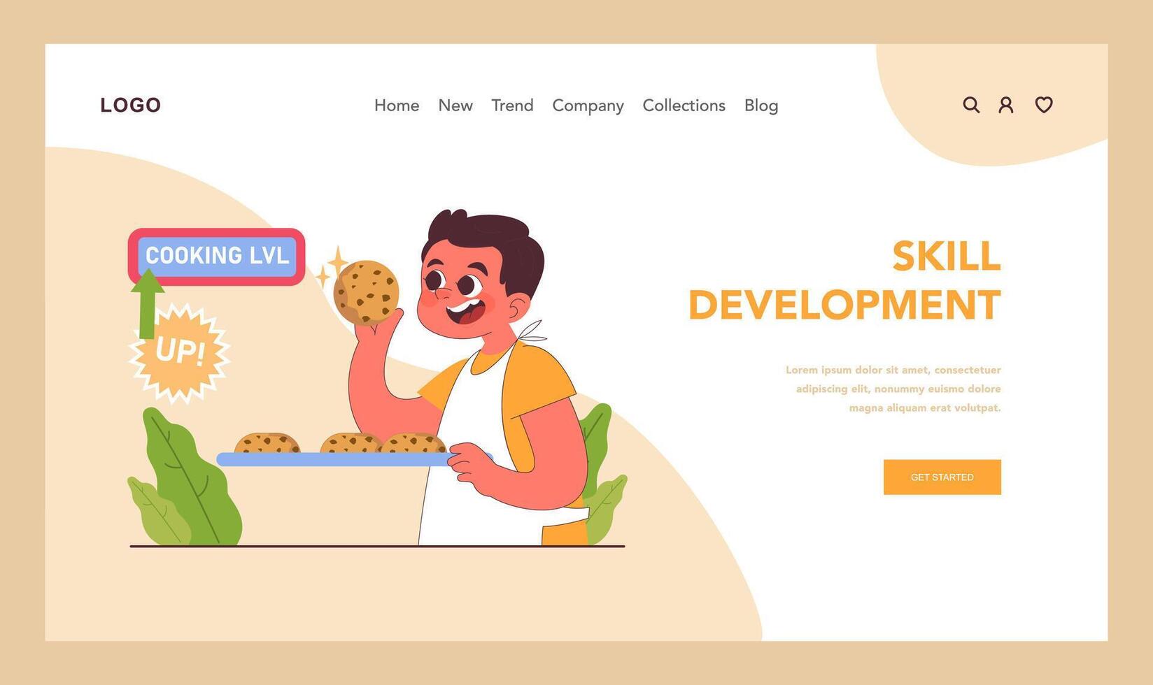 Child doing household chores web banner or landing page. Formation vector