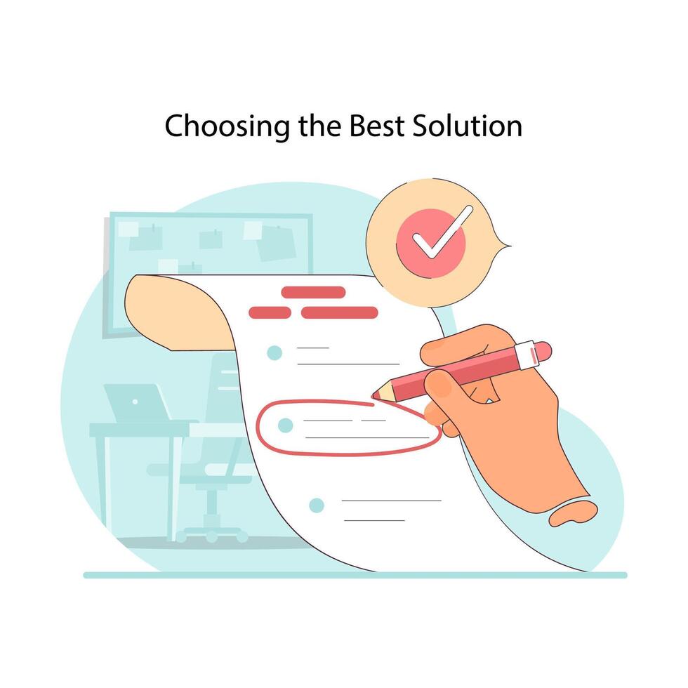 Decision-making concept. Flat vector illustration