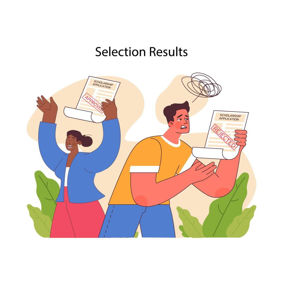 Selection results concept. Flat vector illustration