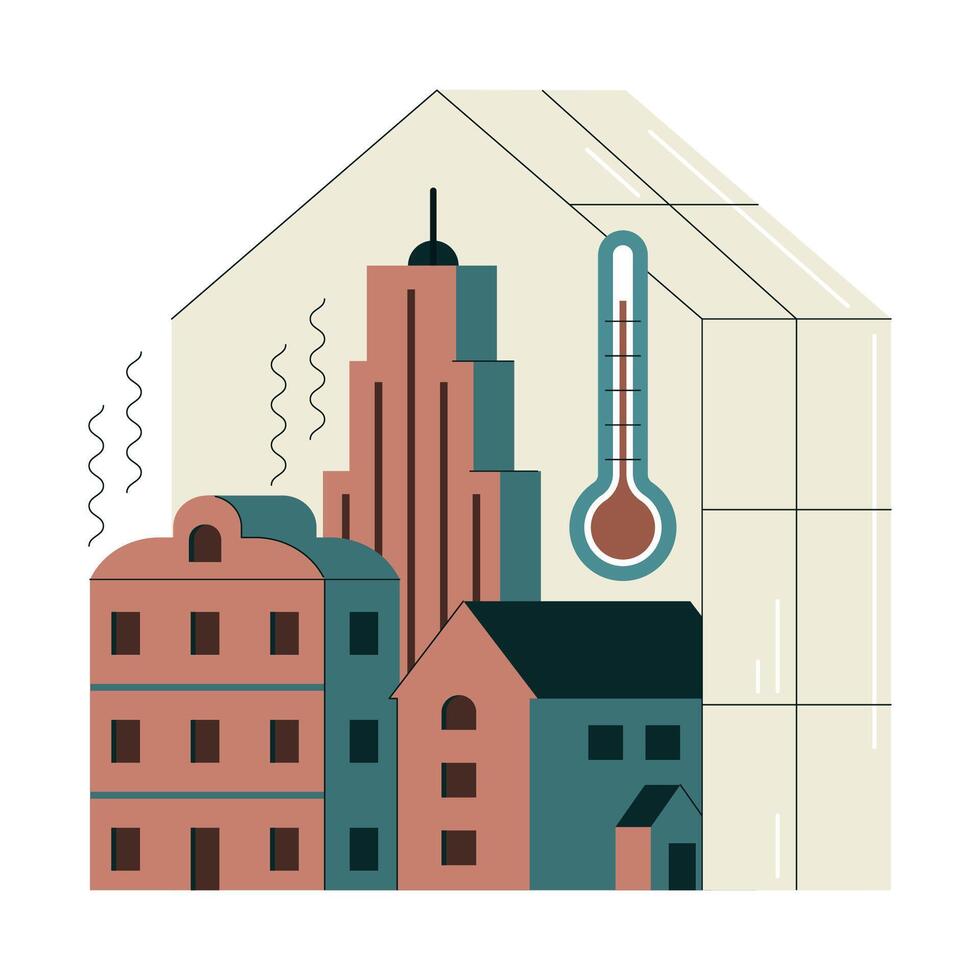 fósil combustible. fósil recursos extracción y sus impacto en clima cambiar. vector