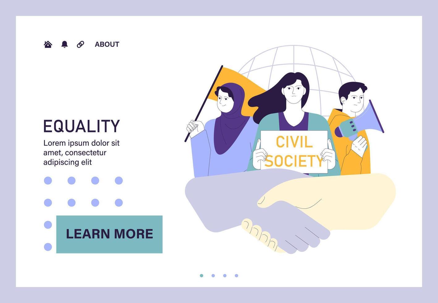 social equidad. civil sociedad trabajo en equipo, ambiental activismo, vector