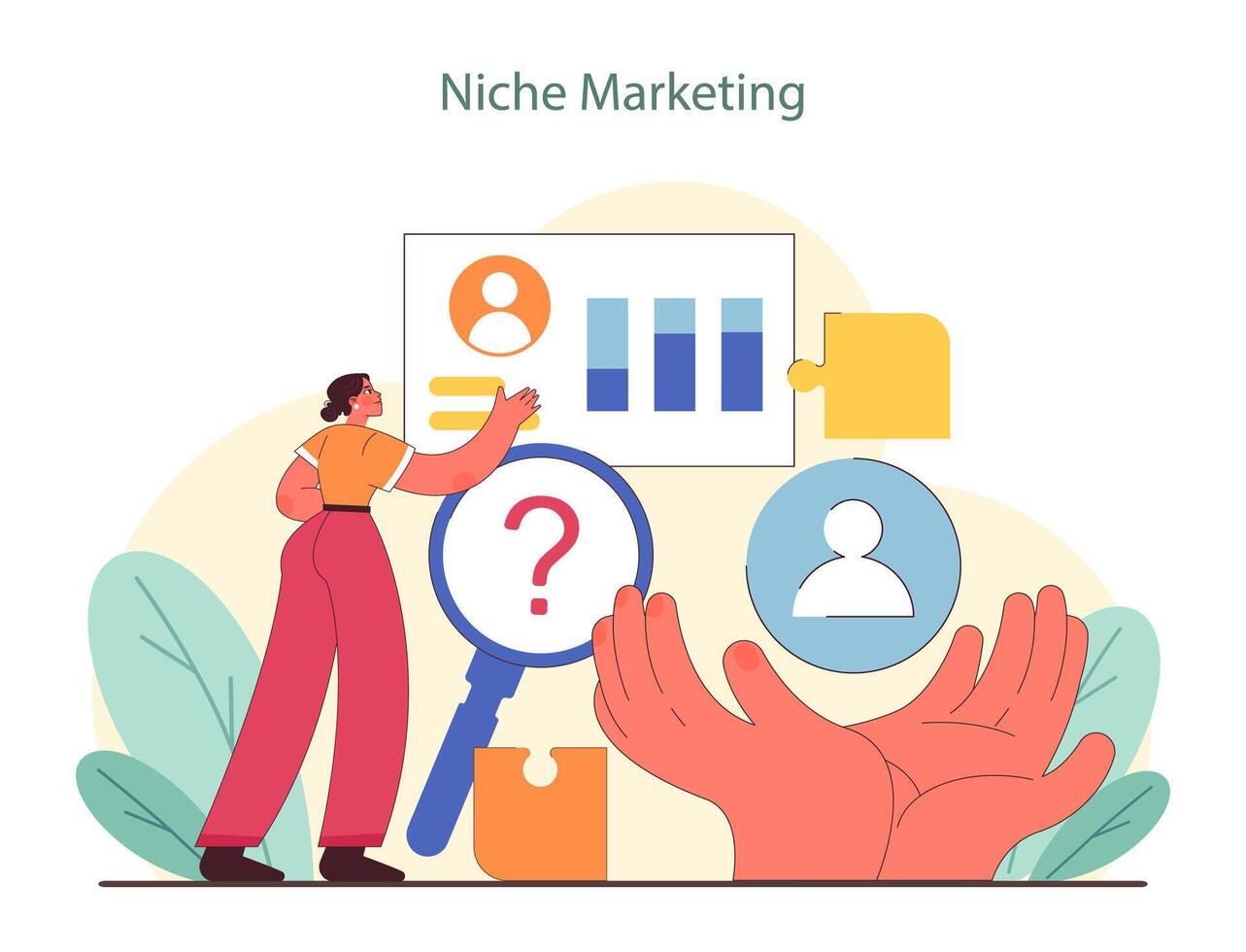 Niche marketing analysis. vector