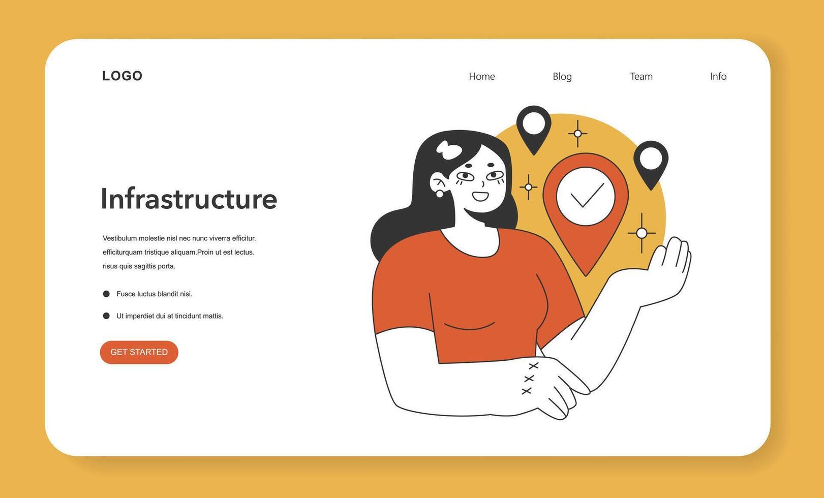 Organizational structure concept. Flat vector illustration.