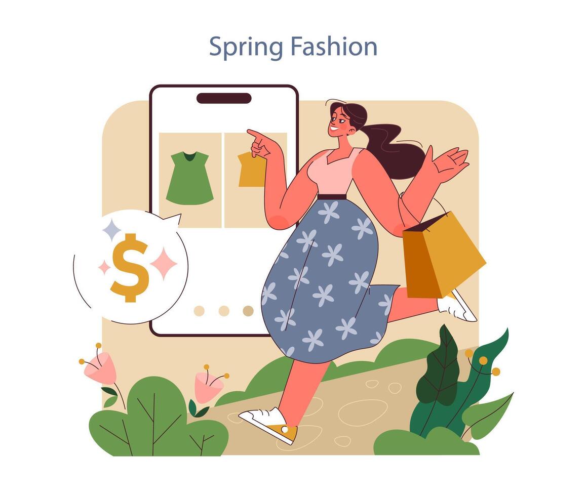 Spring Fashion theme. vector