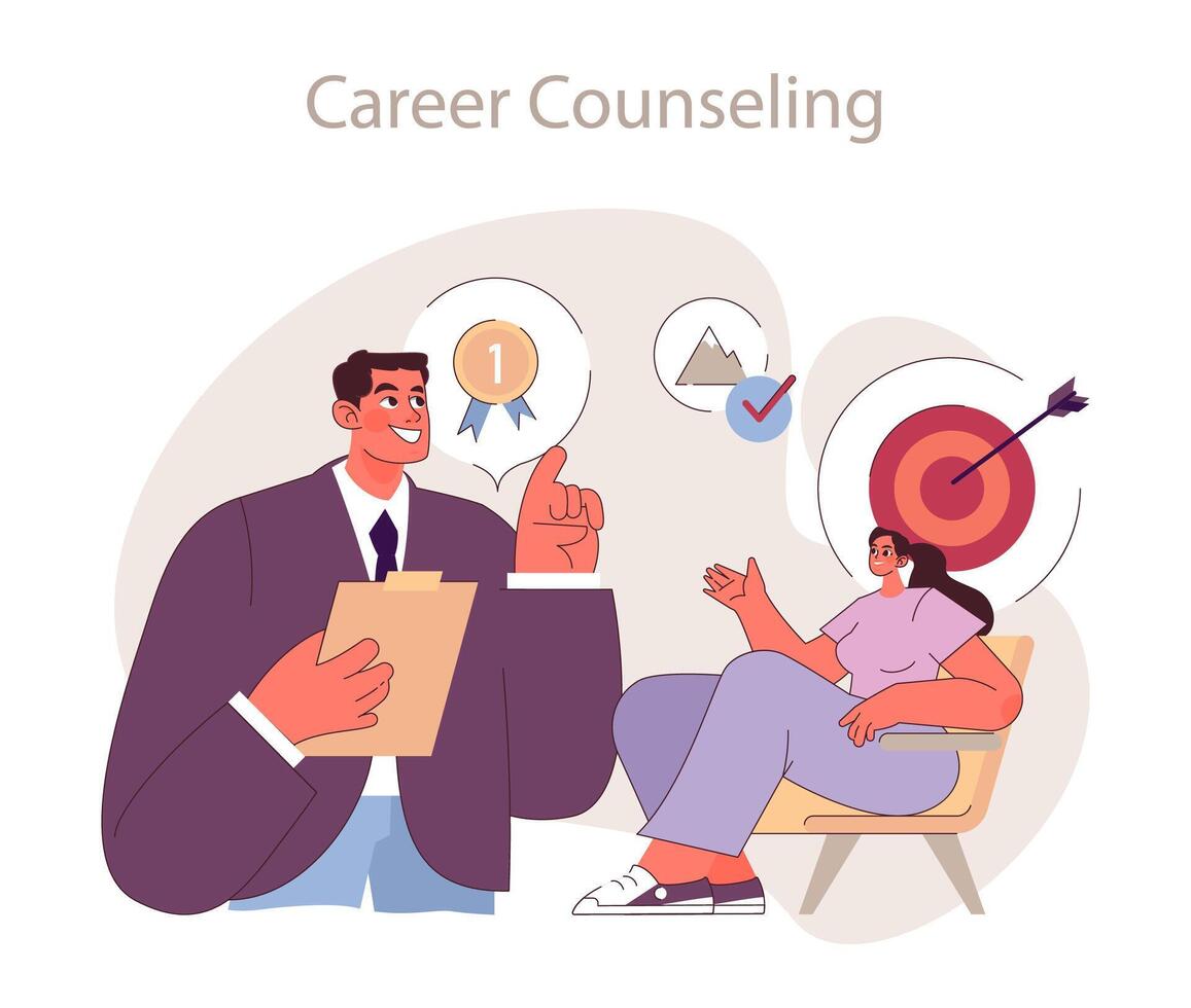 Career counseling concept. vector