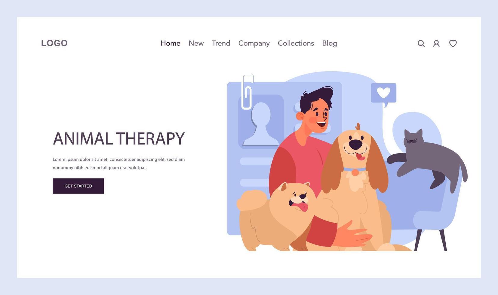 Psychotherapy web banner or landing page. Psychiatrist consulting vector