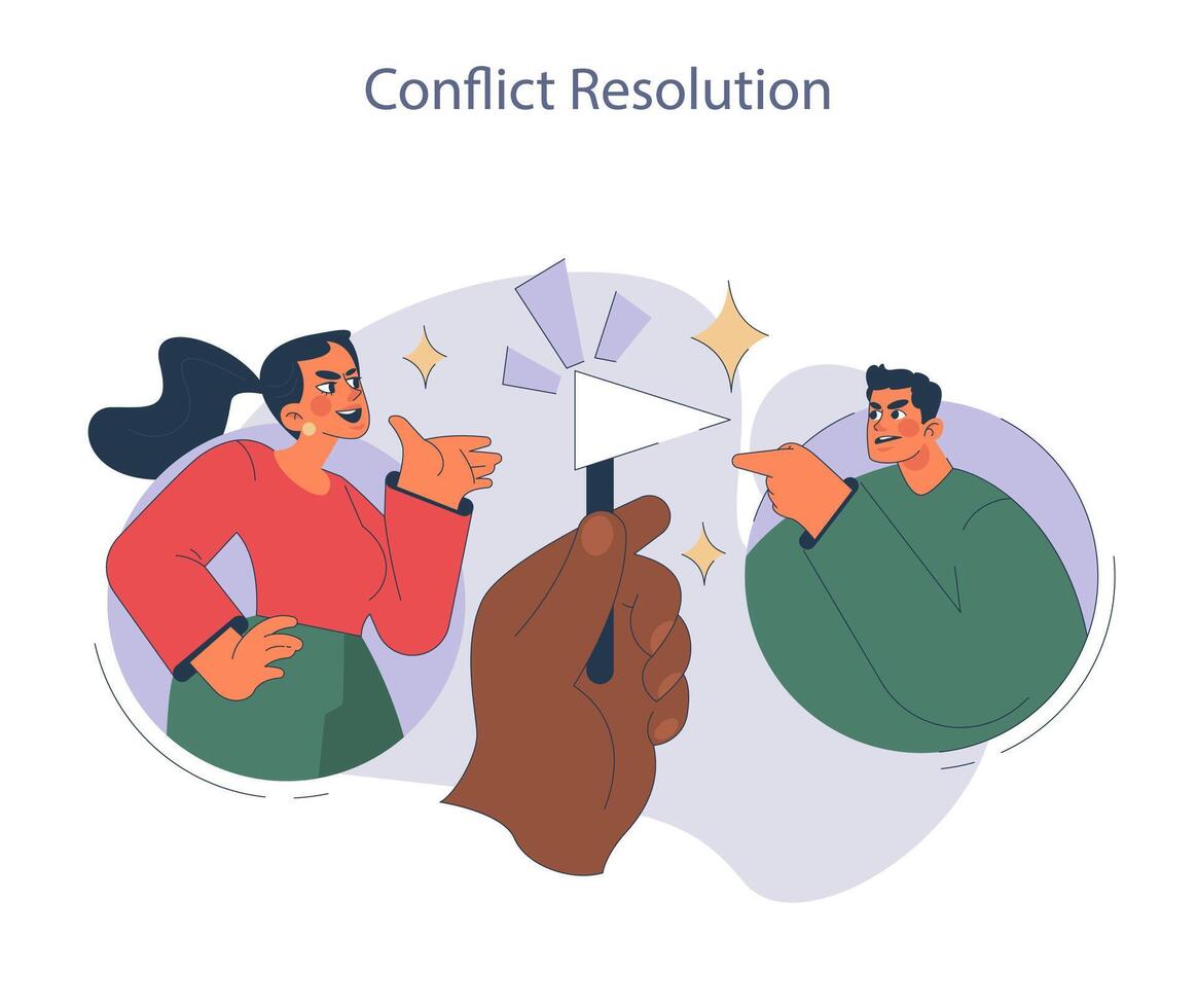 Conflict Resolution concept. vector