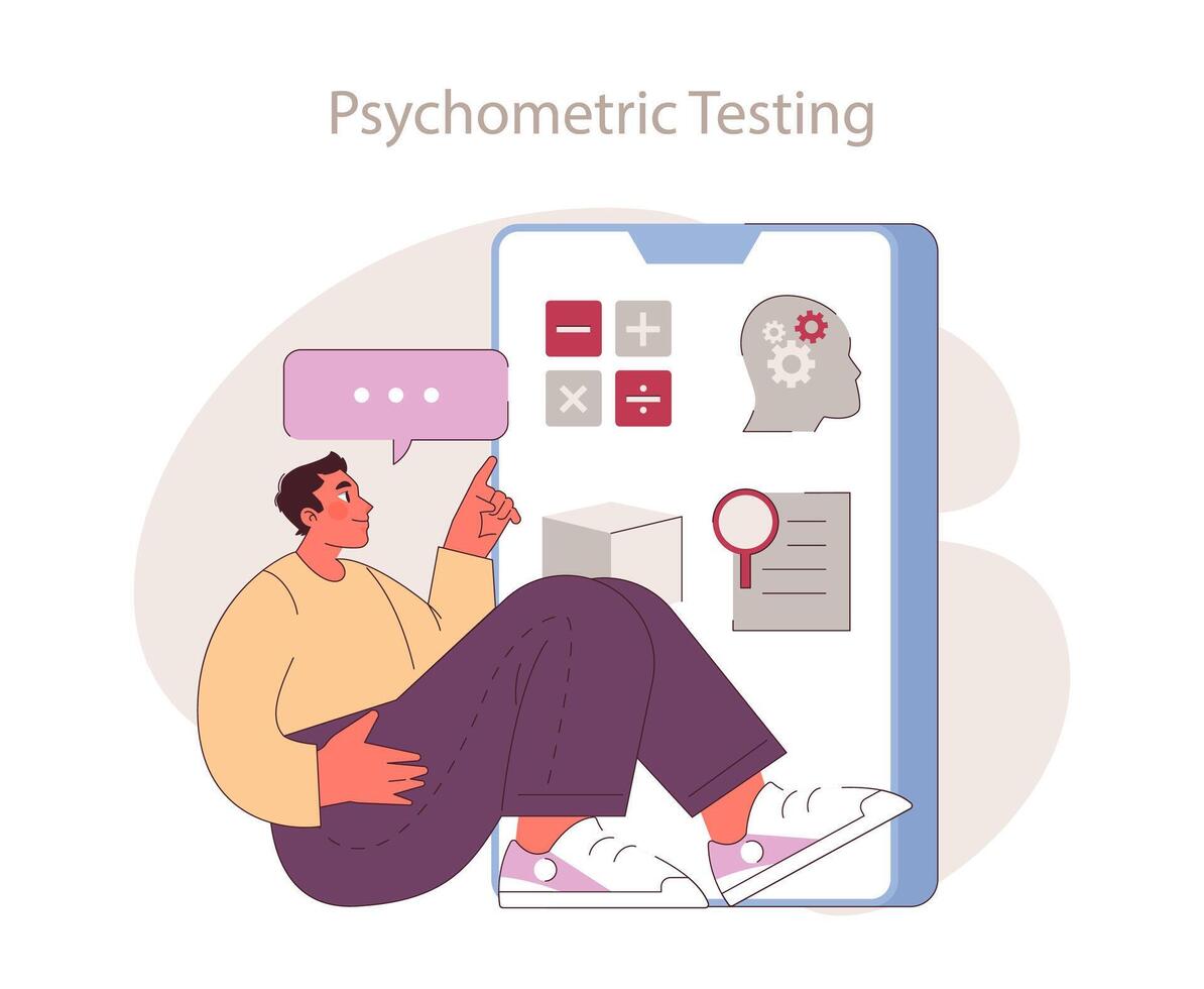 Psychometric Testing concept. vector