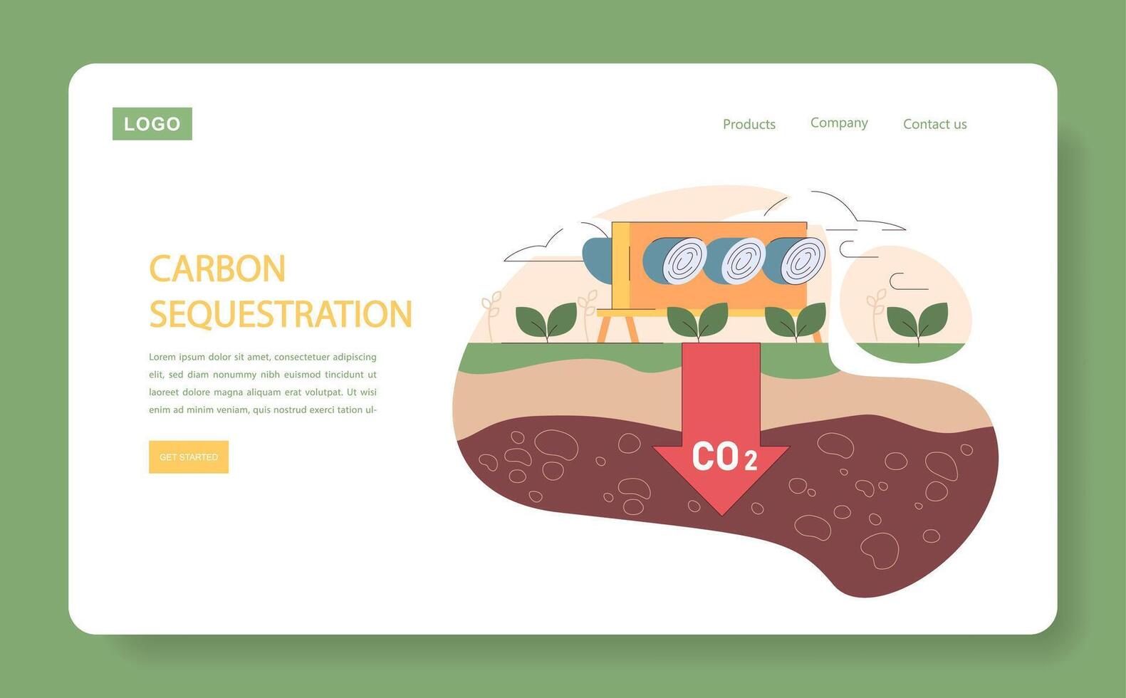 Carbon Sequestration concept. vector