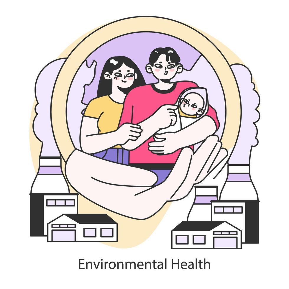 Environmental Health concept. Flat vector illustration.