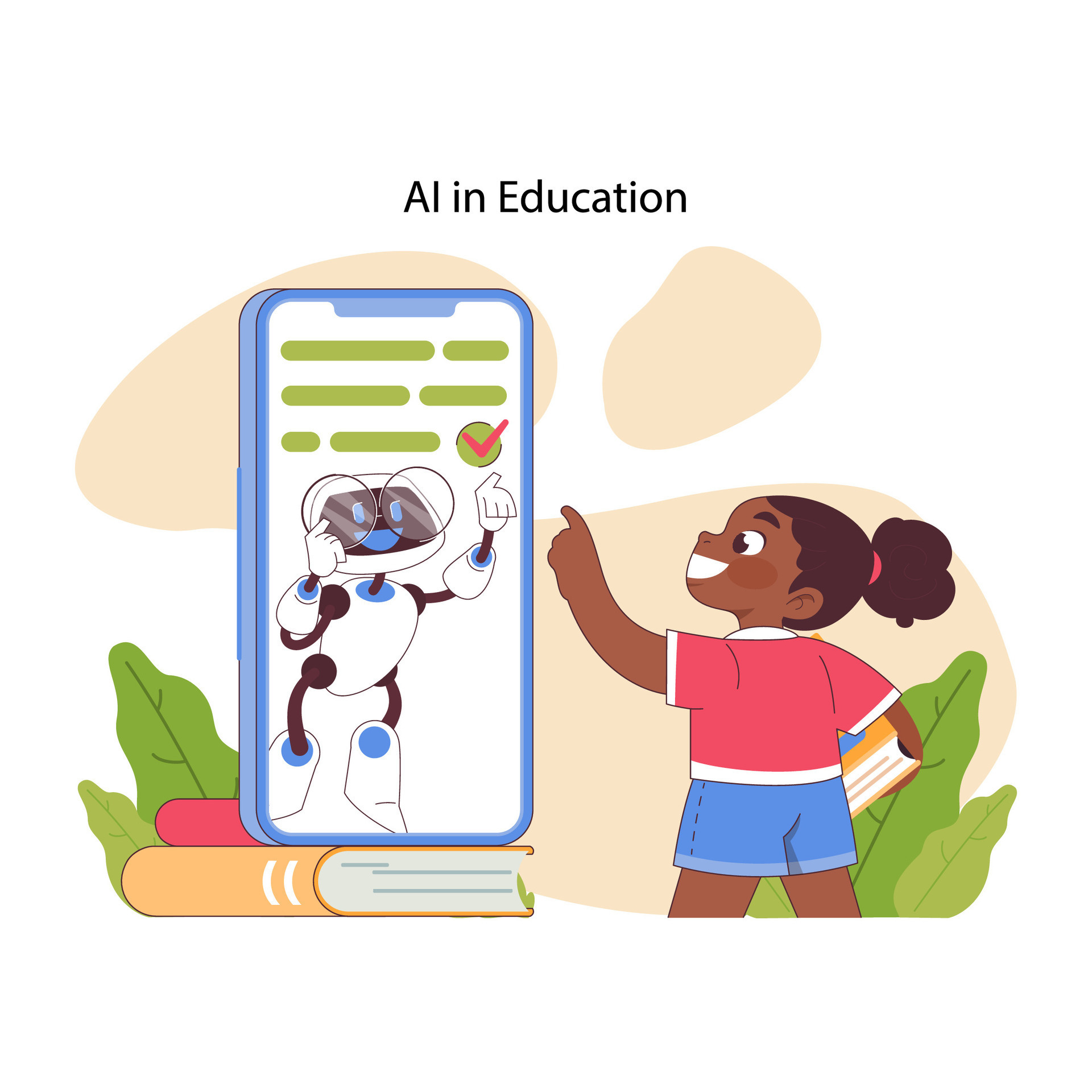 AI in Education concept. Flat vector illustration 41170619 Vector Art ...