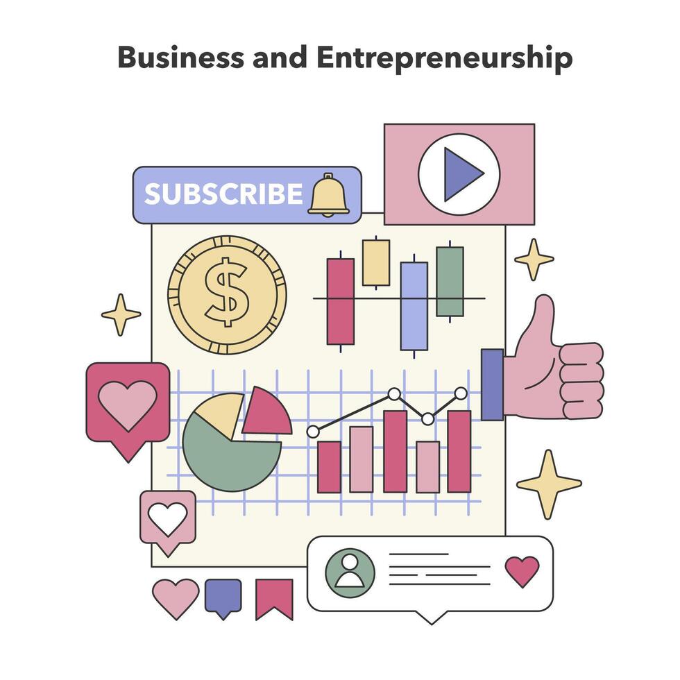 Business and Entrepreneurship theme. Flat vector illustration.