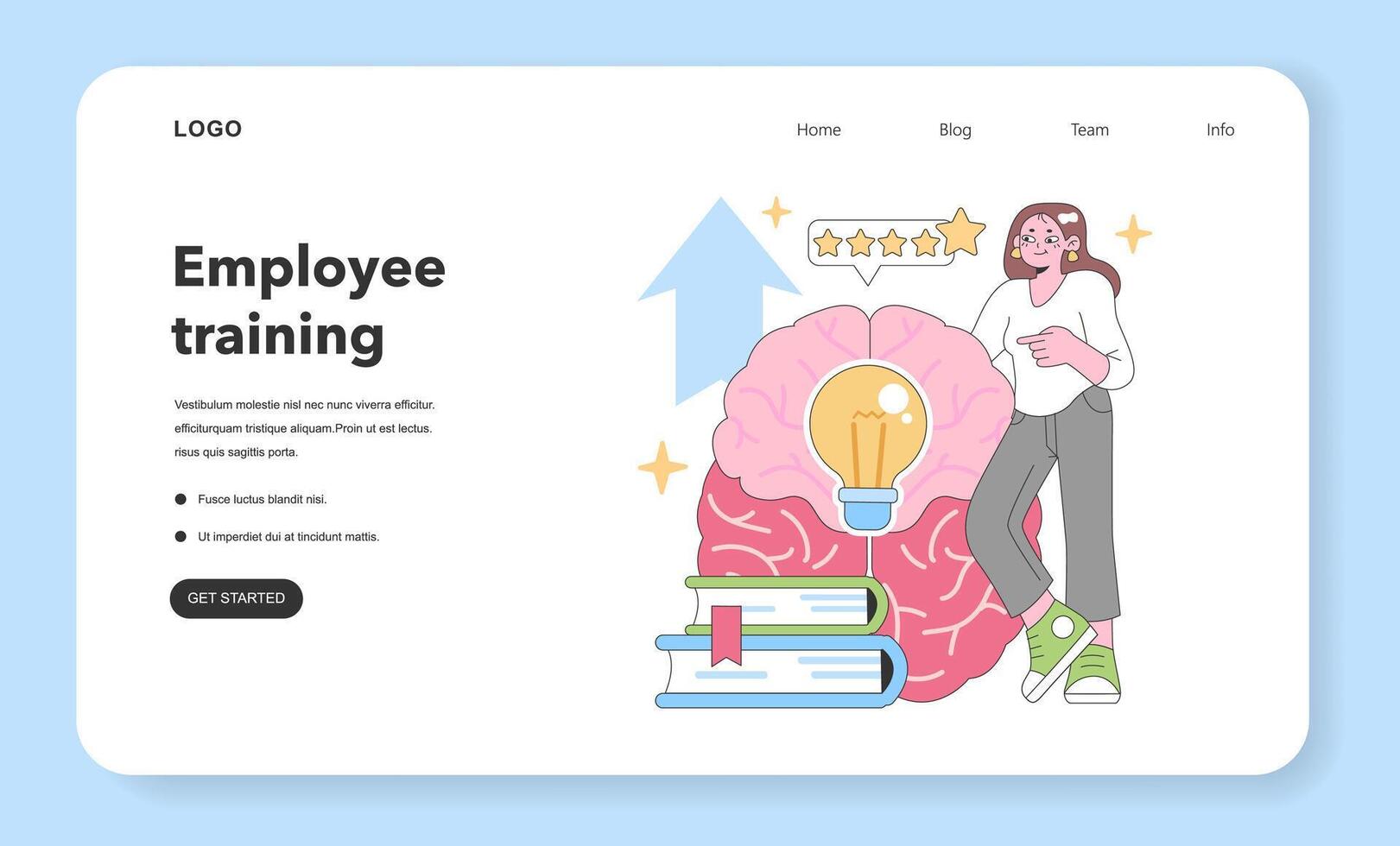 Learning and growth concept. Flat vector illustration.