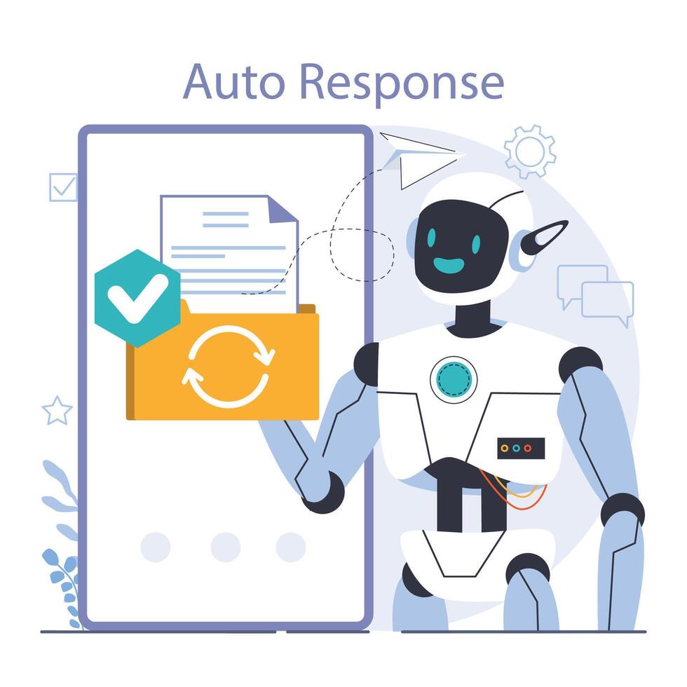 Chat bot. AI-powered customer service. Online consultation with artificial vector