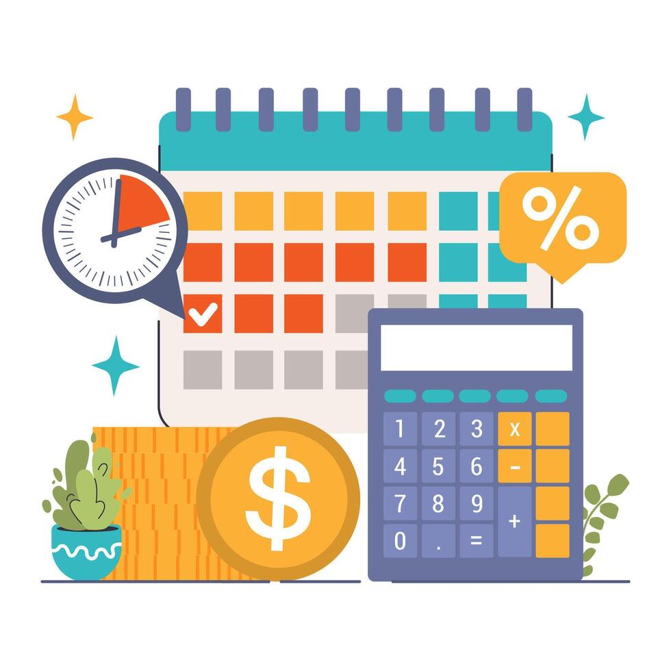 Debt Management Essentials concept. Flat vector illustration