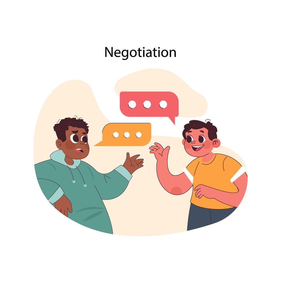 Negotiation concept. Flat vector illustration.