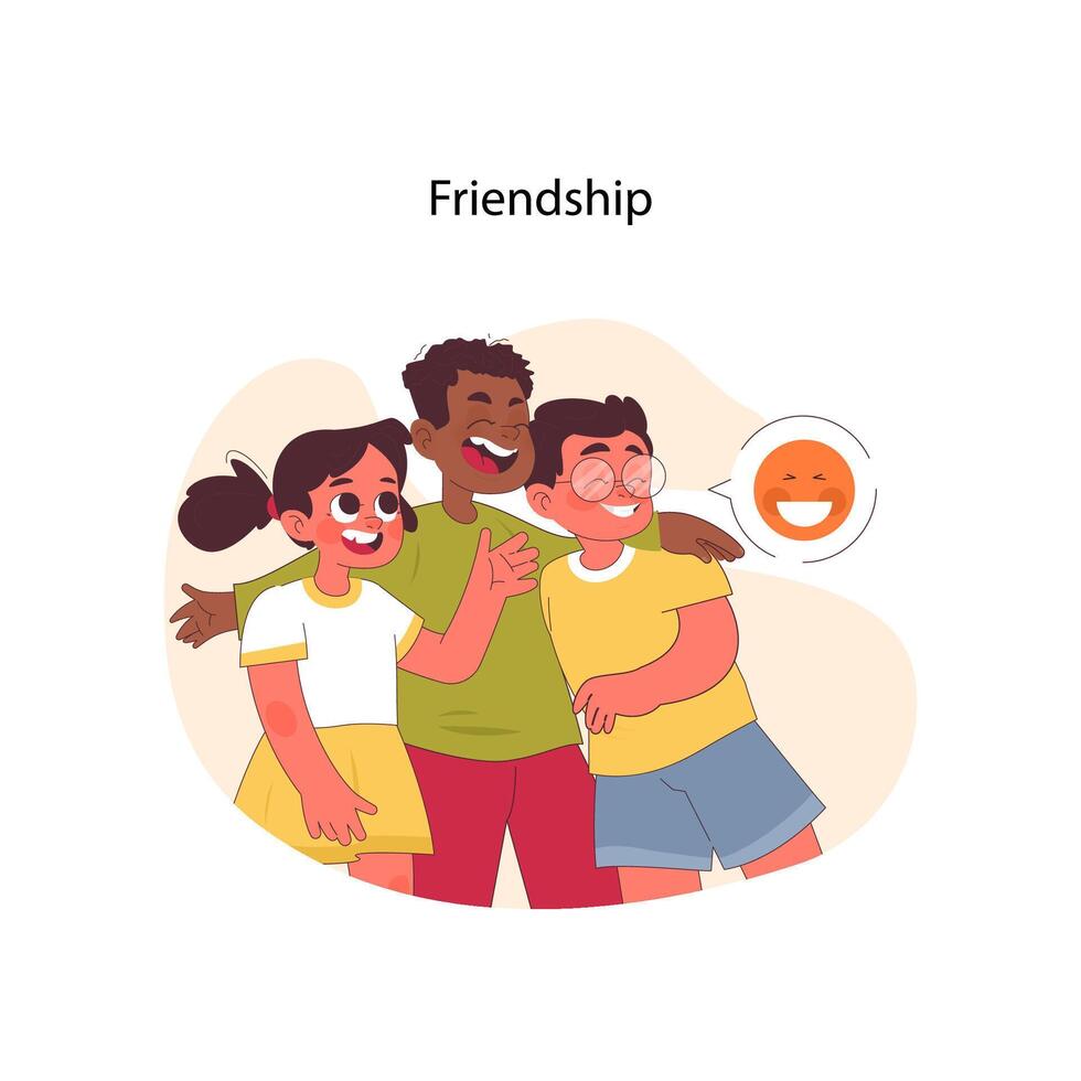 Friendship concept. Flat vector illustration.