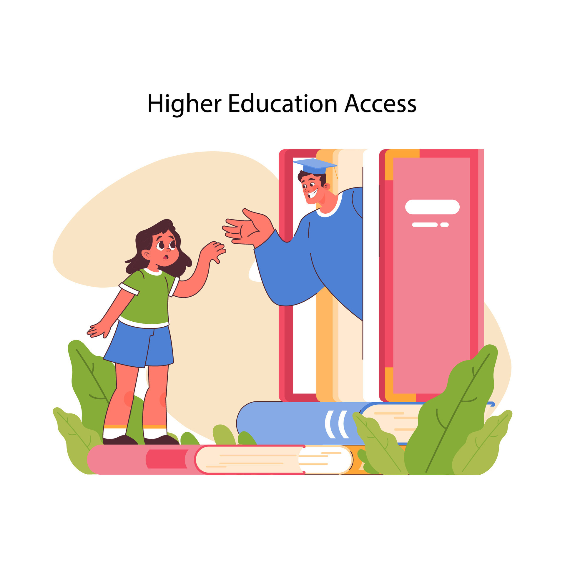 Higher education access concept. Flat vector illustration 41170995 ...
