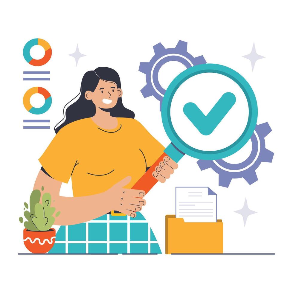 Internal Audit concept. Flat vector illustration