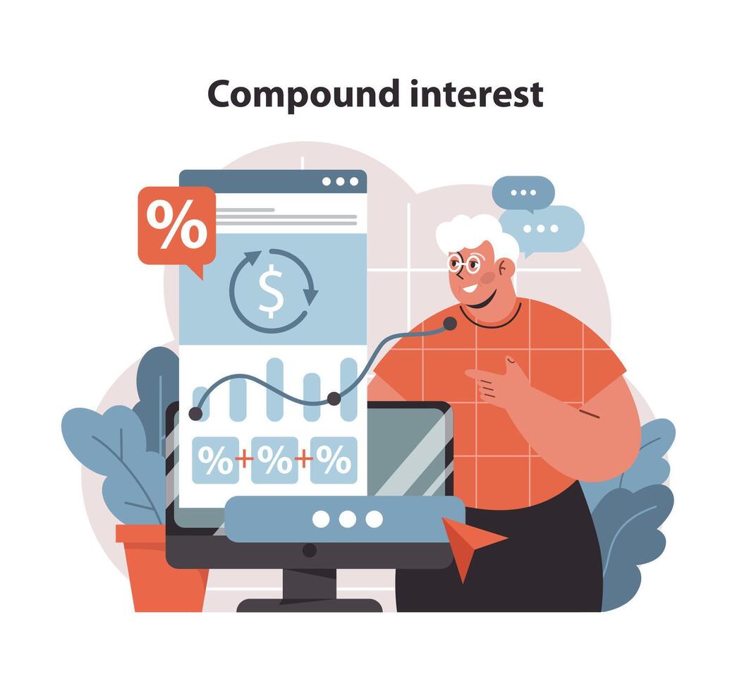 Compound Interest Concept. vector