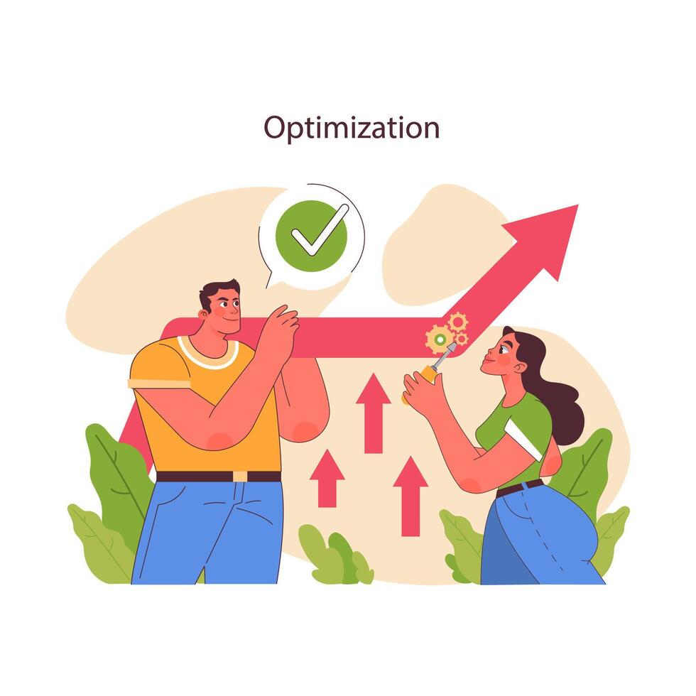 Innovation cycle. Generation of a creative idea or business solution vector