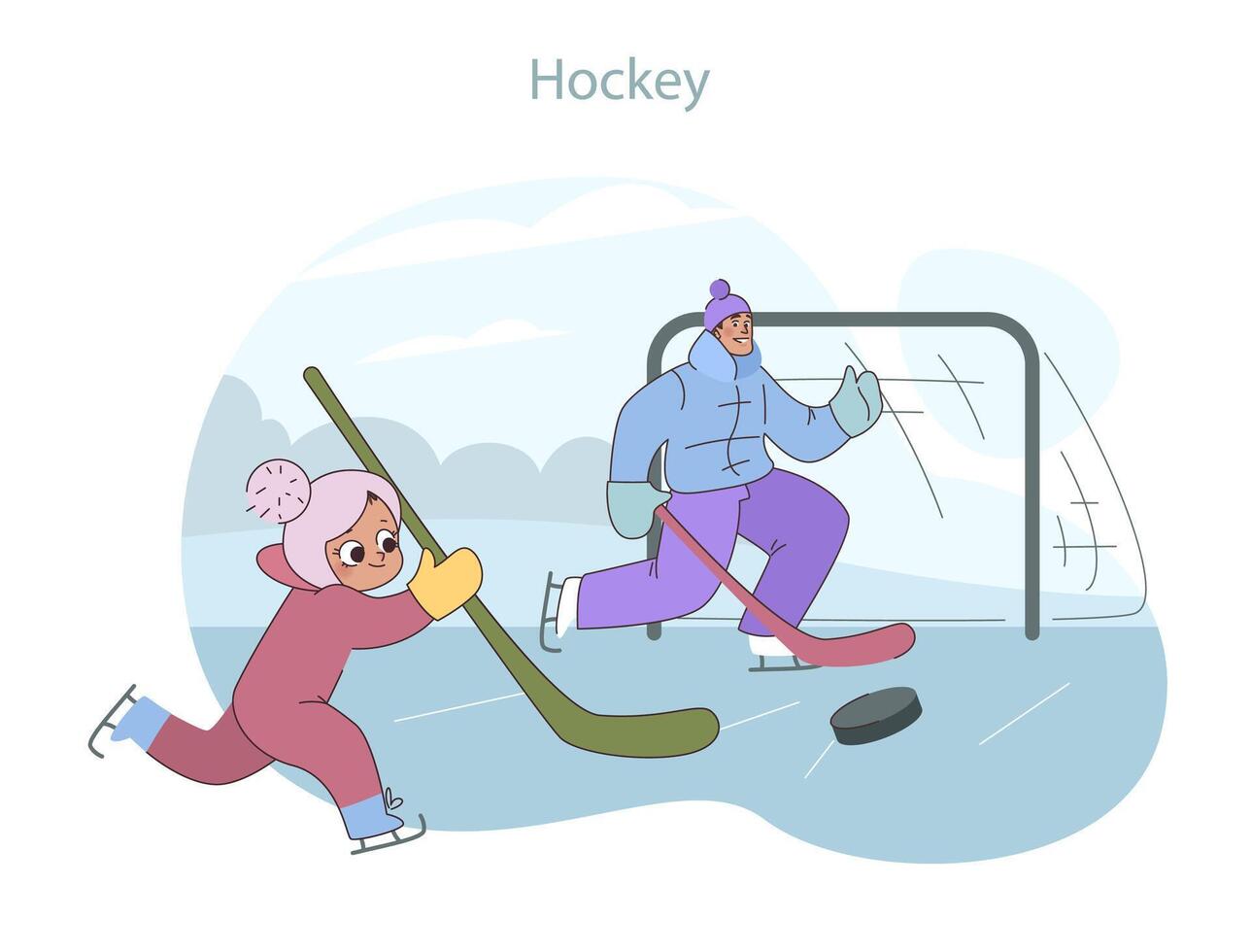 Winter sports fun. vector