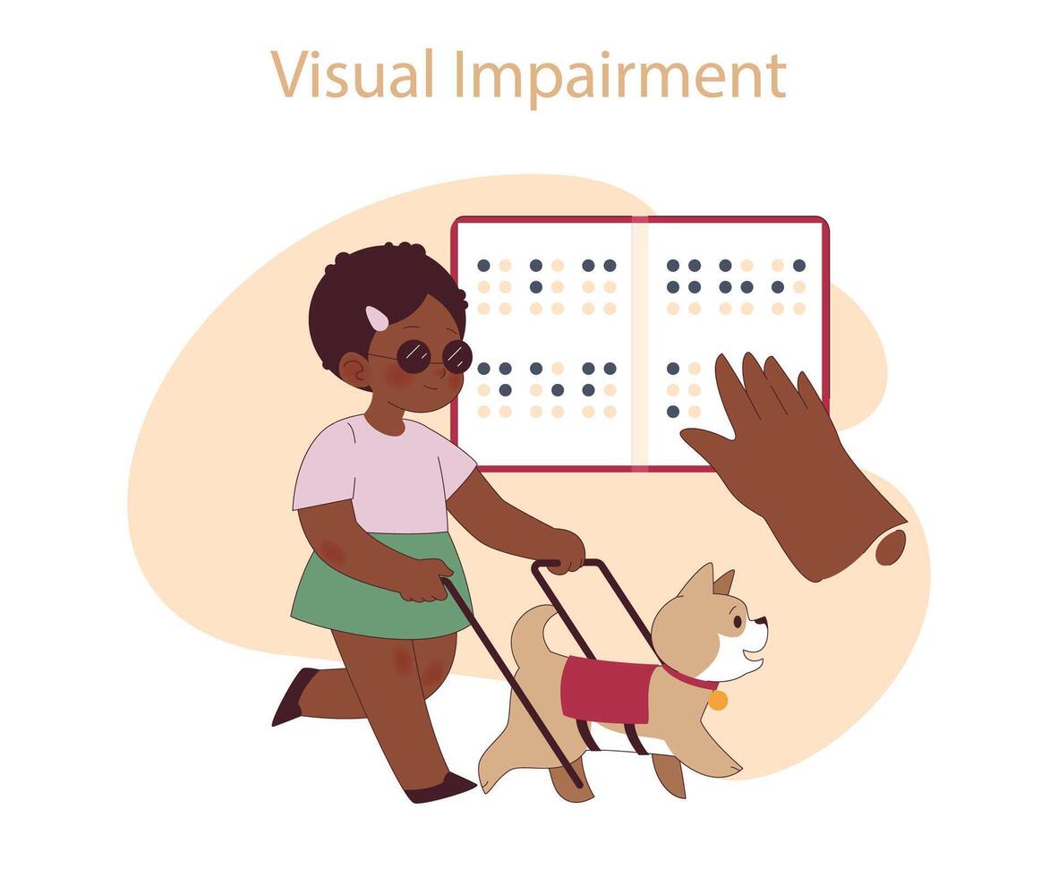Visual Impairment concept. vector