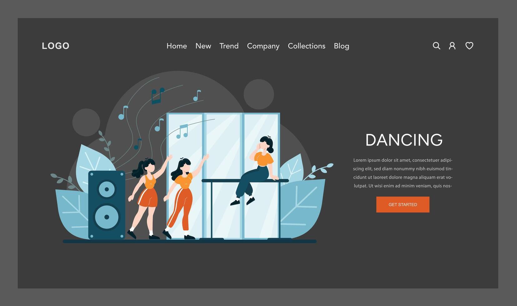 bailarines moverse a el derrotar, compartiendo el deleite de música vector