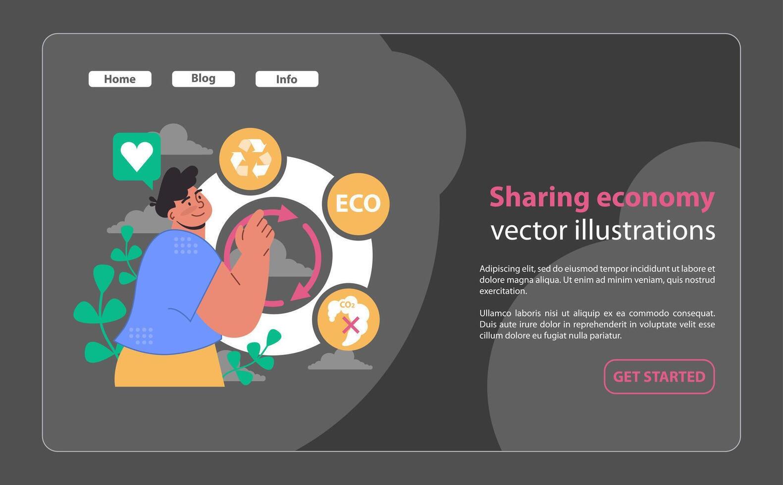 Sharing economy concept. Celebrating collaborative consumption vector