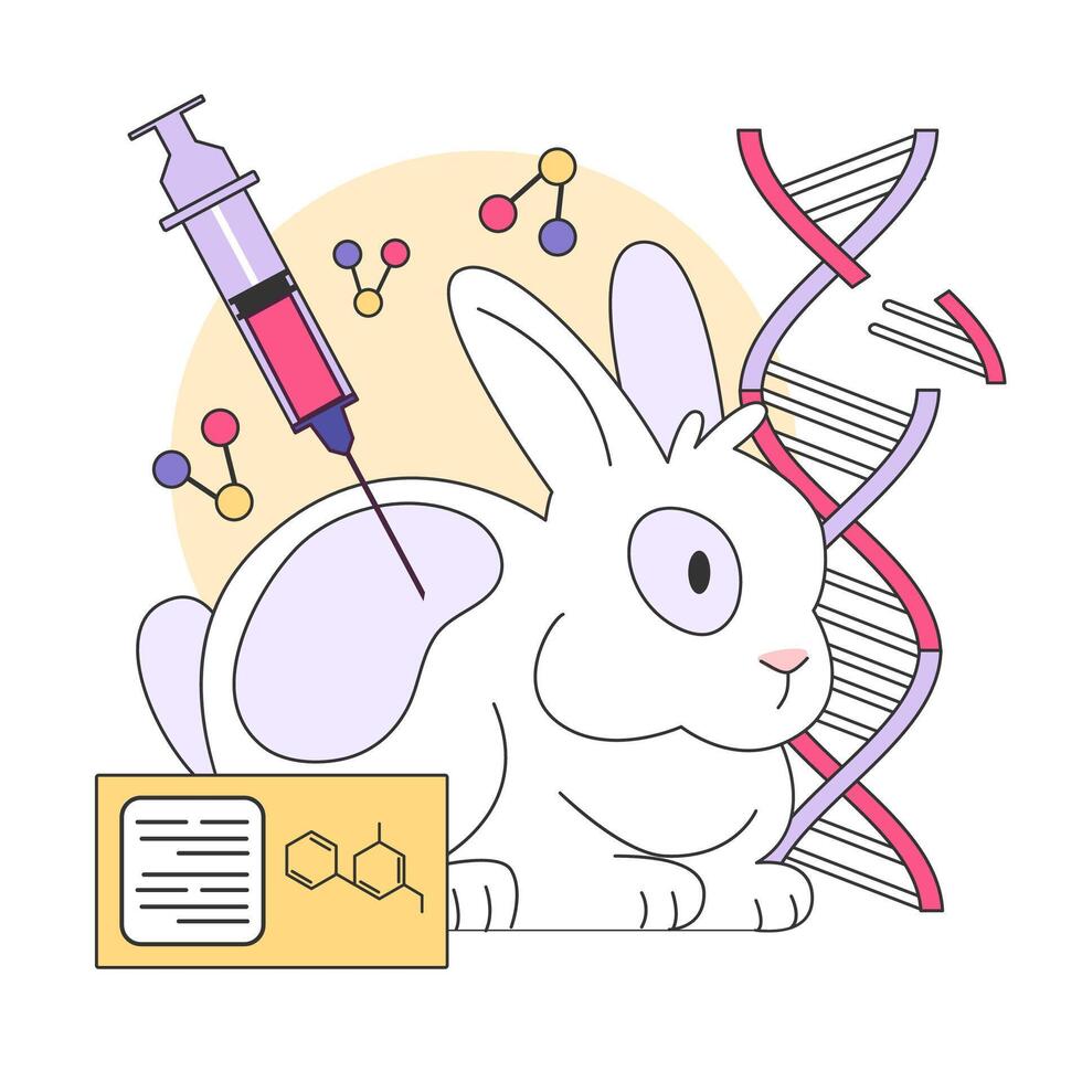 Medical research. Biotechnology, medicine and pharmacology development. vector