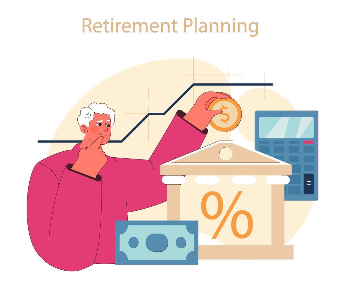 Retirement Planning concept. vector