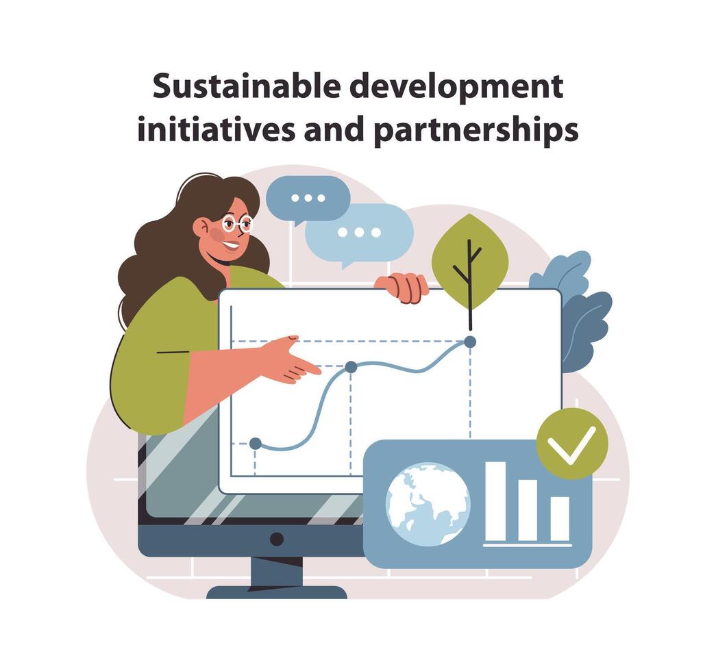 Sustainable development framework. vector