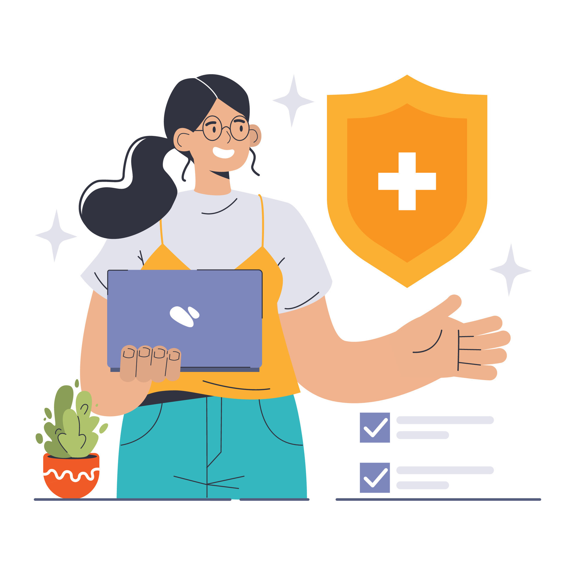 Healthcare coverage concept. Flat vector illustration 41172891 Vector