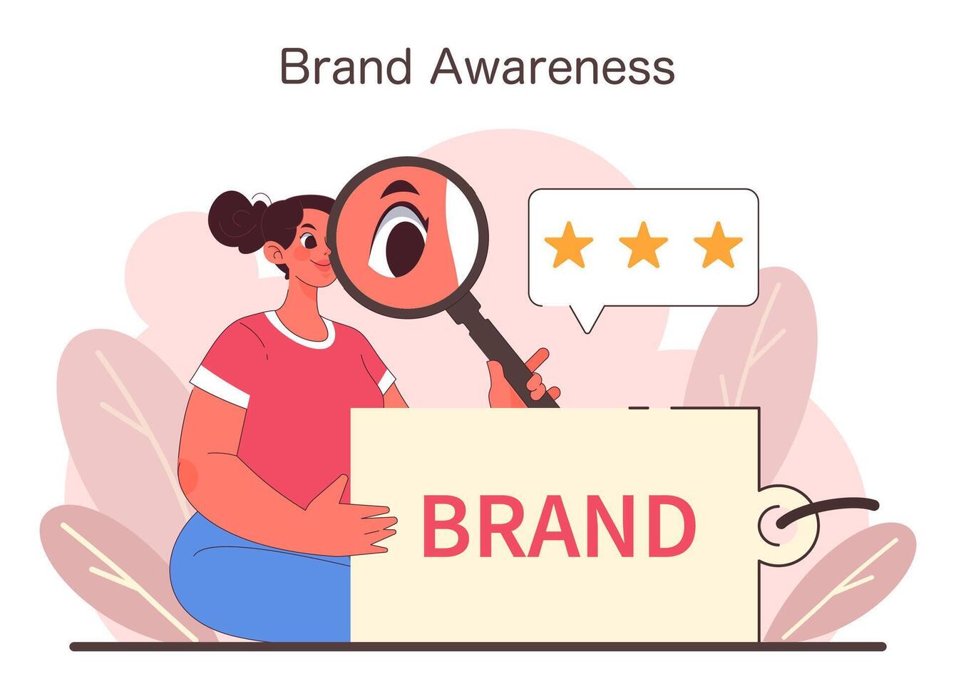 Brand Awareness concept. Flat vector illustration