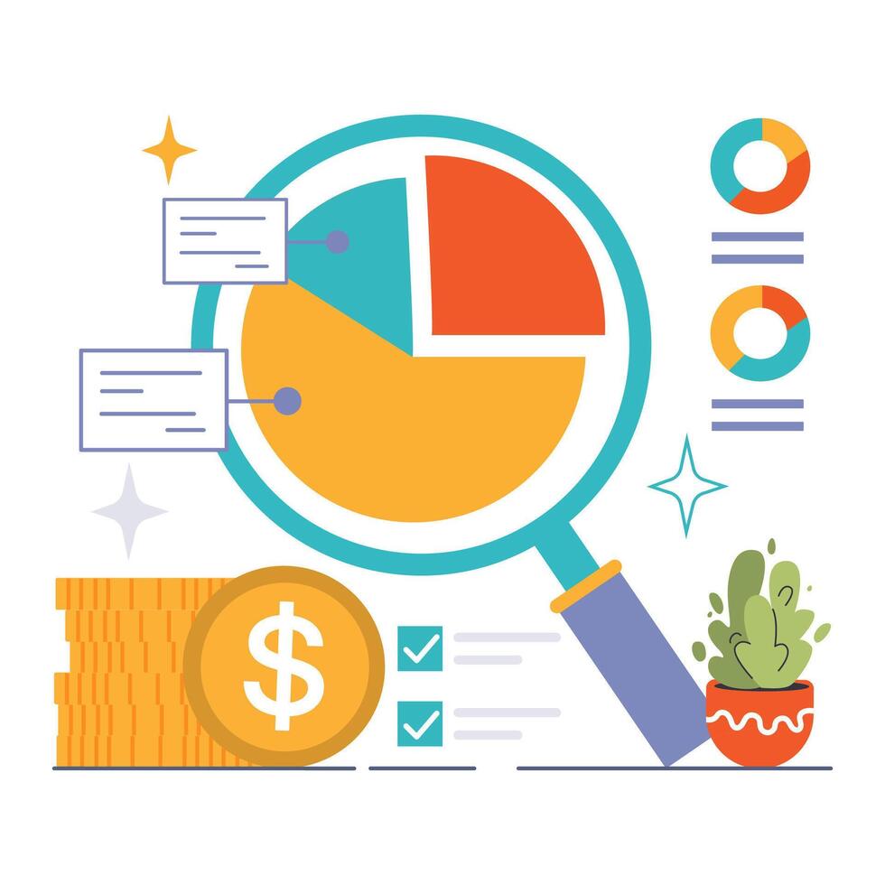 Processes Improvement concept. Flat vector illustration