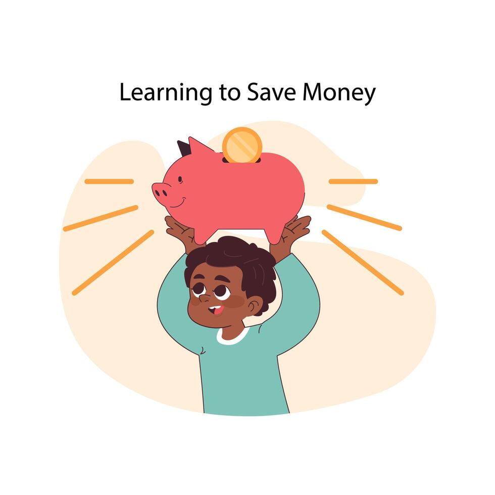 Savings Beginnings concept. Flat vector illustration