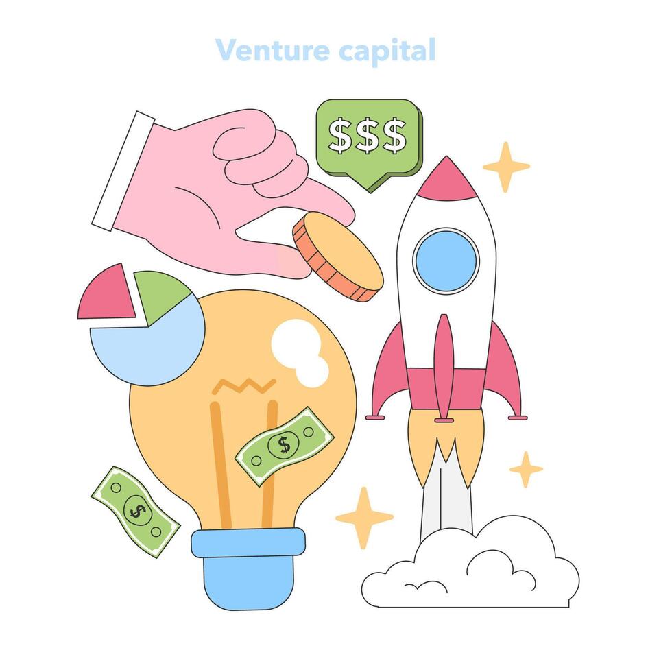 aventurarse capital plano vector ilustración.