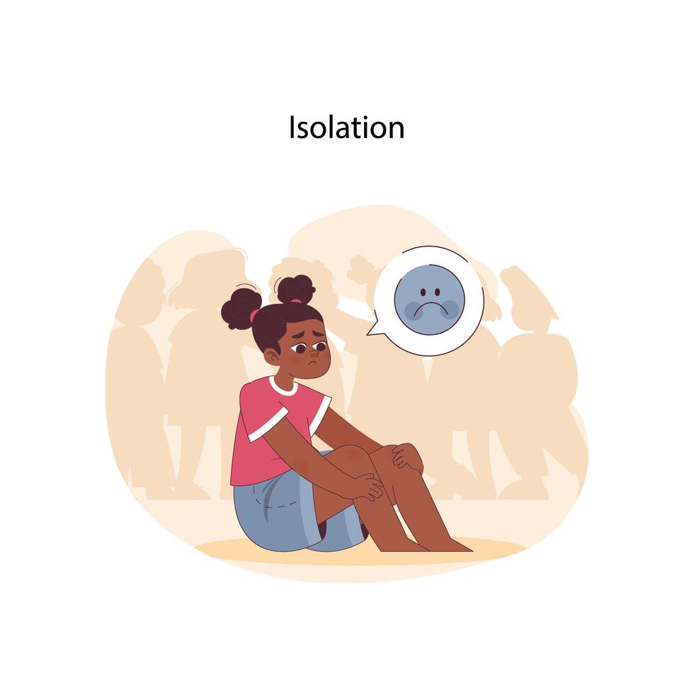 Isolation concept. Flat vector illustration