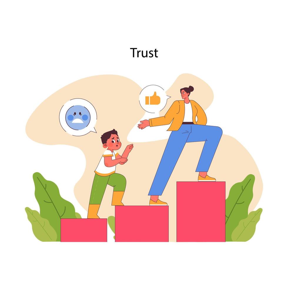 Trust concept. Flat vector illustration