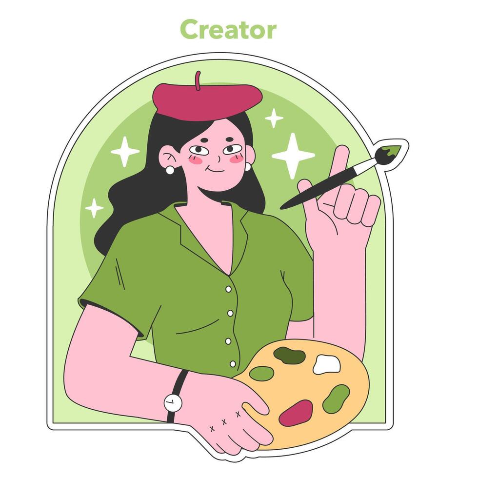 Personality psychological archetype. Character characteristics. vector