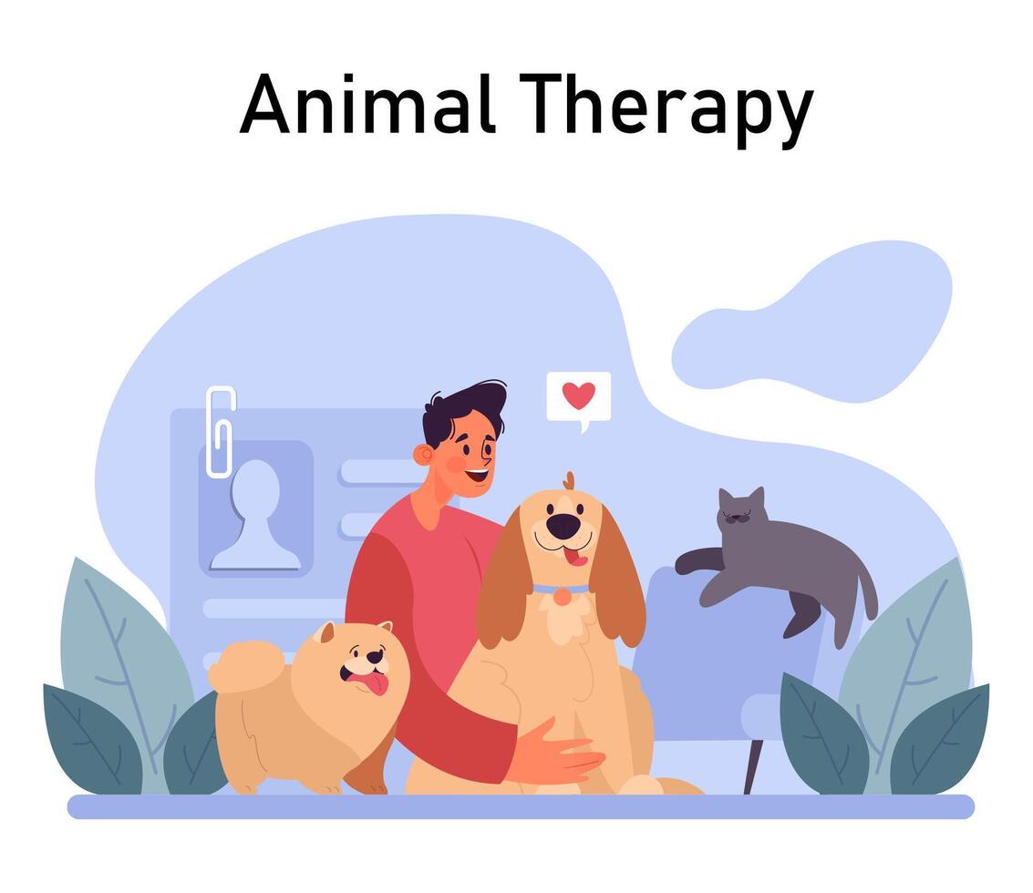 Psychotherapy set. Psychiatrist consulting a patient on mental health vector